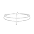 Ankle Bracelets for Women, 14K Gold Anklets for Women Waterproof Cuban Link Chain Layered Anklet Set Gold Ankle Bracelets for Women Summer Beach Foot Jewelry Gifts - color: 2 Silver with Zircon Chain