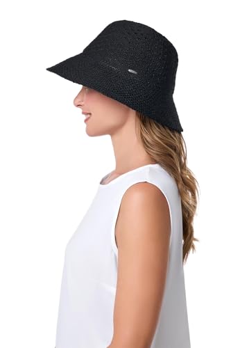 Women's Cloche Hat - UPF 50+ Sun Protection - Marina - color: Black