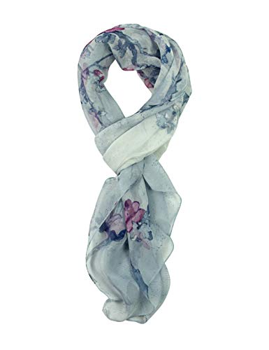 PANTONIGHT Long Chiffon Fashion Scarf Lightweight Chiffon Sheer for women - color: Grey 743