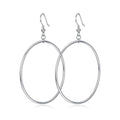 POPLYKE Sterling Silver/Rose Gold/Gold Plated Large Hoop Earrings Circle Dangle Drop Earrings for Women 40 50 60 70 80mm - color: silver hoop, size: 30mm