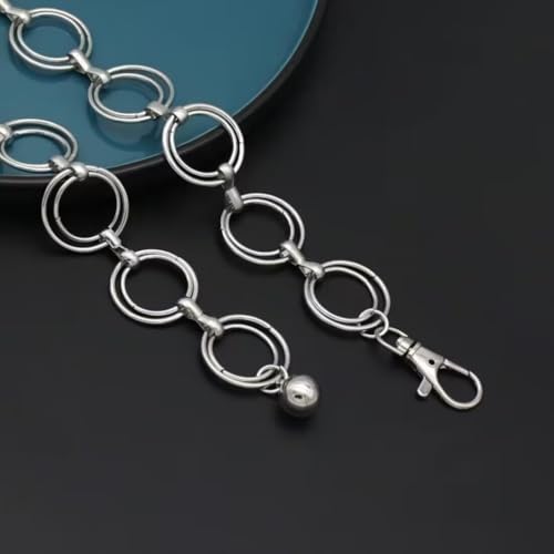 Punk Gothic Body Waist Chain Set for Women Gold Waist Belt Keychain Rocker Chic Hip Chain Boho Festival Accessory Edgy Y2K Heart Chains Silver