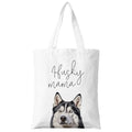 Dog Mama Canvas Tote Bag for Women, Dogs Lover Gift for Dog Mom, Birthday Christmas Cute Rottweiler Gifts For Women. - color: Husky Mama (027)