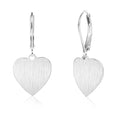 14K Gold Dangle Earrings for Women，Lightweight Circle Disc Coin Geometric Flat Brushed Drop Earrings, Hypoallergenic Leverback Earrings Jewelry - color: D-Silver