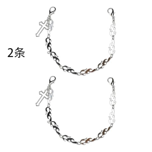 2 PCS Silver Fire Cross Shoe Chain Martin Boots Canvas Shoes Shoes Boot Decoration