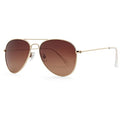 JOOX Polarized Aviator Sunglasses for Women Men, UV400 Protection Lens and Lightweight Metal Pilot Frame JX2775 - color: Gold/Brown Gradient