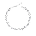 M&Ostyle Silver Bracelet for Women,Bracelet Shiny Crystal Diamond Adjustable Bracelet Mother's Day Jewelry Gift Birthday Christmas Gifts for Women Mom Wife - color: White