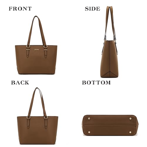 Purses And Wallets Set For Women Work Tote Satchel Handbags Shoulder Bag Top Handle Totes Purse With Matching Wallet - color: A55-3pcs/Set Brown