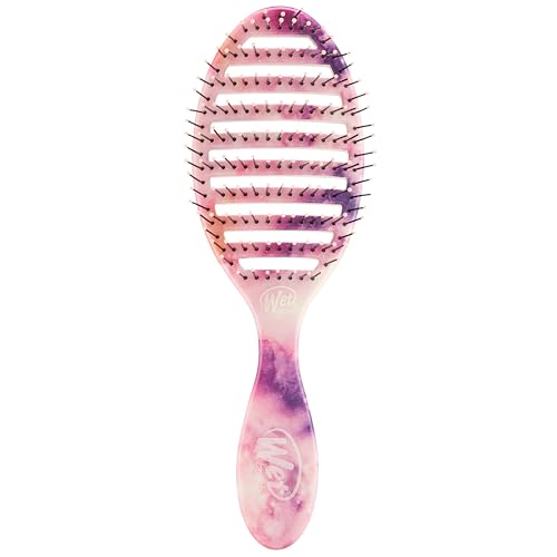Wet Brush Speed Dry Hair Brush - Watermark (Color Wash) - Vented Design and Ultra Soft HeatFlex Bristles Are Blow Dry Safe With Ergonomic Handle Manages Tangle and Uncontrollable Hair - Pain-Free - color: Color Wash Watermark, size: 1 Count (Pack of 1)