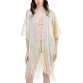 Sparkle Metallic Evening Shawls for Women formal Party Dresses Beach Travel Cardigan Shawl Wrap for Swimsuit - color: D-off White