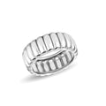 LeCalla 925 Sterling Silver Chunky Bold Signet Rings for Women and Men | Textured Twisted and Ribbed Statement Rings | Minimalist Texture Silver Ring Jewelry for Women & Men (Sizes 6-8 No.) - size: Ring Size-8No., style: Charlotte Bold Signet