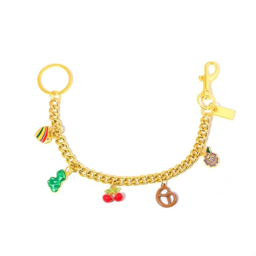 Bag Purse Charms Chain for Handbags Women's Pants Wallet Gold Link Bag Chain Keychain Y2K Accessories - color: Cherry Dinosaur