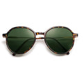 SOJOS Trendy Designer Hexagon Round Sunglasses for Women Fashion Big Shades Geometric Women Sunglasses SJ2181 - color: Tortoise