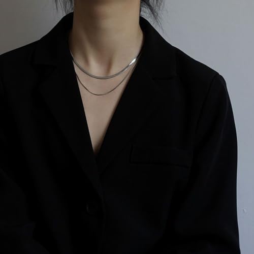 Gold Necklaces for Women Gifts - 14K Gold Plated Necklace for Women Necklaces for Her Tiny Fashion Jewelry for Teens，for Women Friends Jewelry Gifts，Necklace Gold Jewelry Birthday Gifts - style: Double layered steel necklace