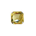 Square Large Rhinestone Exaggerated Statement Ring for Women Sparkling Thick Chunky Geometric Big Crystal Stone Finger Knuckle Band Rings Open Adjustable Wedding Brides Cocktail Prom Party Jewelry - color: Yellow