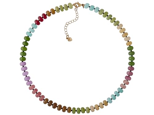 Sacina Trendy Boho Colorful Beaded Crystal Choker, Y2k Summer Beach Necklace, Boho Necklace, Hippie Jewelry, Christmas Jewelry Gift for Women - color: F