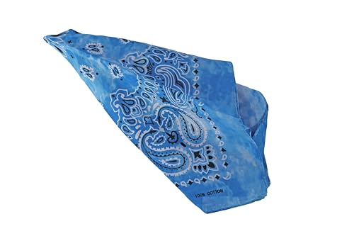 Motique Accessories Modern Tie Dye Bandana - color: Bright Blue