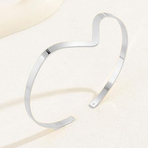 Frodete Upper Arm Cuff for Women Boho Minimalist Armlet Jewelry Outfit Accents Summer Beach Costume Party Dress Accessories Gift - color: C2:Silver Arm Cuff