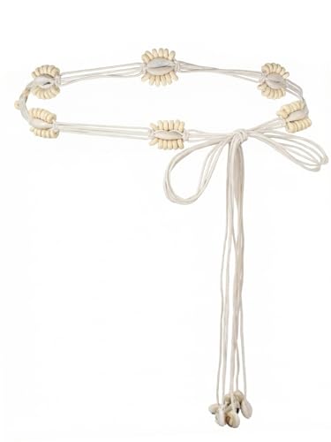 TeeYee Women Boho Rope Belts For Dresses Jeans Belt Adjustable Belt - color: 281white