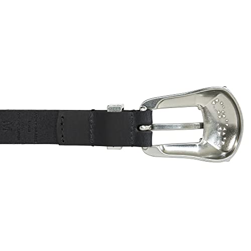 Lucky Brand Women's Western Leather Belt | Classic | Fashion | Vintage | Buffalo Leather | Western-Inspired - color: Western Buckle - Black, size: X-Large