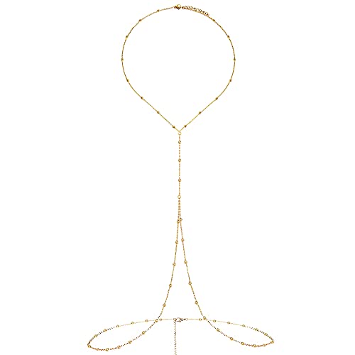 WANGGAO Stainless Steel Simple Chain Waist Body Chain For Women Beach Belly Accessories Body Jewelry - style: Chain,Body