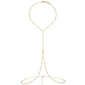 WANGGAO Stainless Steel Simple Chain Waist Body Chain For Women Beach Belly Accessories Body Jewelry - style: bikini,chain
