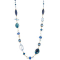 FULU AUTUMN Long Necklaces for Women Trendy Long Chunky Beaded Necklace Boho Fashion Costume Jewelry Mothers Day Gifts for Her - color: Blue
