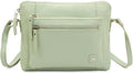 Leather Crossbody Bags for Women Small Soft Genuine Pebbled Sling Shoulder Handbag Crossover Purse with Full Adjustable Strap (Mint Nappa) - color: Mint Nappa