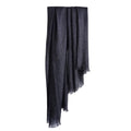Harewom Lightweight Gauze Linen Feeling Shawl Wraps for Women Beach Summer Scarf for Evening Wedding Dresses - color: Shawl Wraps - Black-grey