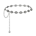 Luvatar Fashion Metal Waist Chain Belt Blouse Dress Sweater Chain Belt… - color: Silver-d2