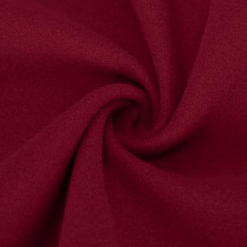 Zaswen Batwing Long Sleeve Cloak Coats for Women Fall Winter Stand Up Collar Oversized Cape Poncho Jackets with Belted - color: Wine Red, size: X-Large