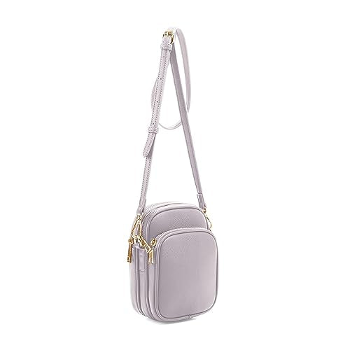 Mali+Lili, Josie Triple Zip Crossbody Bag - color: Light Grey