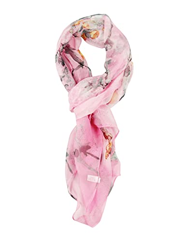 PANTONIGHT Long Chiffon Fashion Scarf Lightweight Chiffon Sheer for women - color: Pink 742