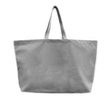 Large Canvas Tote Bag-Extra Big Shopping Beach Totes Bags Reusable Largest Grocery Plain Solid Bag 28"x8"x16" - color: Grey