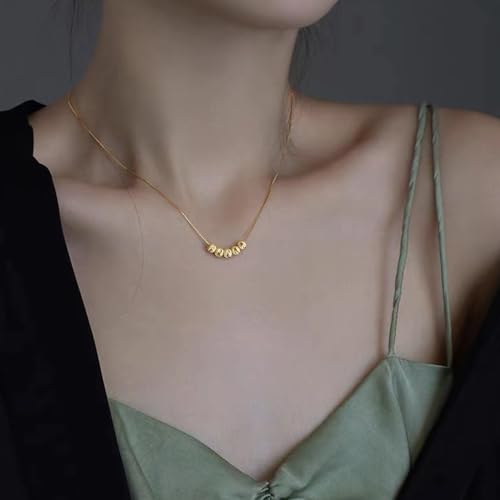 Gold Necklaces for Women Gifts - 14K Gold Plated Necklace for Women Necklaces for Her Tiny Fashion Jewelry for Teens，for Women Friends Jewelry Gifts，Necklace Gold Jewelry Birthday Gifts - style: Wufu Linmen necklace