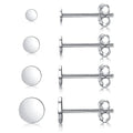 925 Sterling Silver Dot Stud Earrings | Small Simple Round Disc Stud Earrings | Tiny Flat Circle Hypoallergenic Cartilage Tragus Piercing Earrings Gifts for Women Men 2mm 3mm 4mm 5mm - color: #8 white gold-2/3/4/5mm
