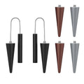 Trendy Dangle Earrings Set for Women, Colorful Aluminum Drop Earrings, 6 Pcs DIY Interchangeable Conical Beads, Lightweight Titanium Ear Hooks, Hypoallergenic and Not Easy To Fade - color: Black Grey Brown