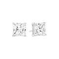 KEZEF Sterling Silver Stud Earrings for Women & Men - 4-Prong Setting Cubic Zirconia Earrings Studs - Premium CZ S925 Hypoallergenic - Available in 14K White and Yellow Gold, Rose Gold - 3mm to 9mm - color: 14K White Gold, size: 8mm - Bold