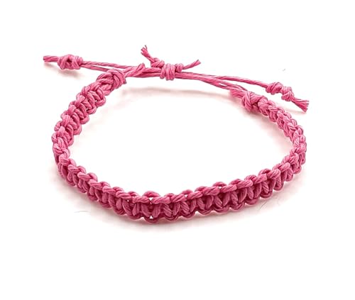Hemp Bracelet Adjustable - color: Light Pink