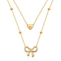 KSF Gold Lariat Necklace for Women Y Shaped Layered CZ Drop Chain | Y shaped necklace; Layered CZ detail; Long lariat style; Gift for her - color: Gold-8