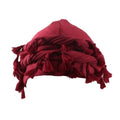JILIYUPA Turban Durag for Men, Adjustable Halo Turban Durag for Men, Pre-Tied Skull Cap, Headwraps for Hair Loss - color: Claret Red