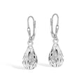 LeCalla 925 Sterling Silver Leverback Drop Earrings | Lightweight Italian Teardrop Dangle Earring for Women - color: Oval Shape Drop
