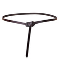 shengweiao Women's Adjustable Leather Belts Fashion Skinny Waist Strap - color: Coffee, size: Medium