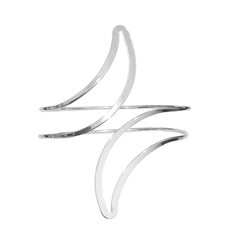 Pingyongchang Arm Cuff Upper Arm Band Cuff Bracelet Bangle for Women Silver Gold Boho Adjustable Flower Butterfly Sun Moon Armband Set Birthday Friendship Gift Holiday Beach Jewelry - style: B-Silver