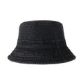 Hot Summer Bucket Hat - Trendy Cotton Sun Hat for Beach, Golf, Fishing - Fun Outdoor Vacation Boonie for Men and Women - color: Denim Black