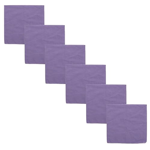 Motique Accessories Solid Color Bandana - Set of 6 Bandannas - color: Lavender
