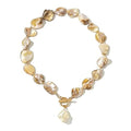 Chunky Shell Choker Necklace for Women,Natural Irregular Pearl Beaded Beach Necklaces,OT Buckle Pearl Pendant Choker,Bohemian Beach Necklace,Summer Beach Vacation Jewelry Gift for Women - color: Amber