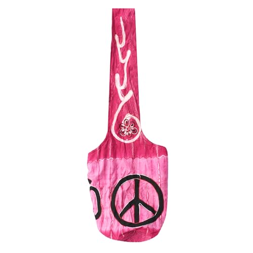 Mandala Crafts Hippie Bag, Large Boho Hobo Purse for Women, Crossbody Shoulder Sling Bags for Indie Style Bohemian Accessory - style: Pink Om