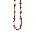 POYAMUSE Bohemian Colorful Ceramic Bead Necklace for Women Adjustable Long Strand Natural Stone Statement Jewelry Gift for Summer Party Holiday