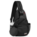 Convertible Sling Bag with Coin Pocket, 7.9" Tablet Crossbody Mini Backpack with Headphone Jack Casual Pack for Women Men Travel, Black - color: Black, size: Small