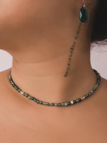 Sacina Boho Trendy Colorful Beaded Choker - Crystal, Hippie, Summer & Beach Necklace - Y2k Style, Perfect for Women